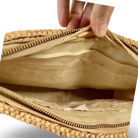 Vtg Mister Ernest Woven Straw Clutch - Picture 4 of 6